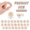 4Sets Wood Beads Flat Round & Letter Letter A~Z 15x8mm Hole: 3mm 26pcs/set