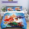 3pcs Princess Ariel The Little Mermaid Underwater Bedding Set Includes Quilt Cover and Pillowcases, Suitable for All Seasons S083