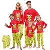 Juletrykk Søt familiesett Pyjamas, hjemmeklær, familiesett med lange armer toppbukser