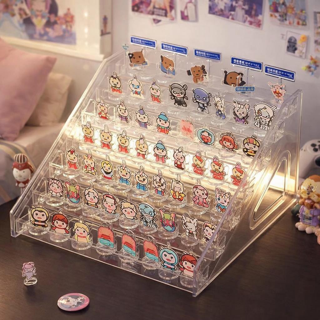 Version Display Stand Action Figure Cute Toy Desktop Organizer Holder Large Capacity Modern Minimalist Style Plastic Material