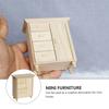 Antique 4 Drawer Miniature Cabinet Accurate 1/12 Dollhouses Furniture For Realistic Bedroom Decors And Organizing