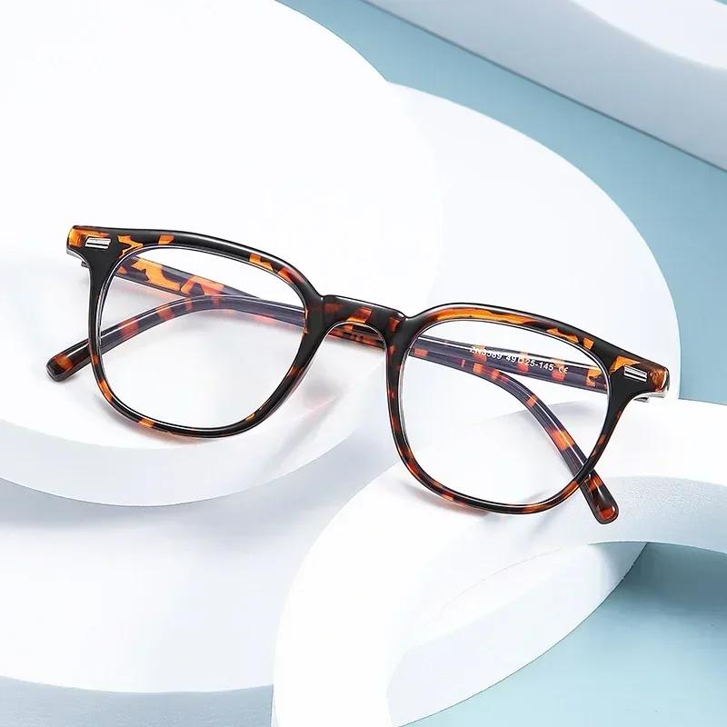 Square Anti Blue Light Glasses Fashion Retro Classic Women Men Computer Gaming Eye Protective Plain Spectacles