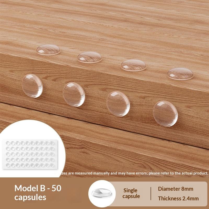 50Pcs Silicone Door Stopper Handle Bumpers Stickers Adhesive Anti-Collision Furniture Refrigerator Door Cabinet Protective Pads