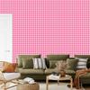 Geometric Rhombus Wallpaper Powder Pink and Pink 50x1000