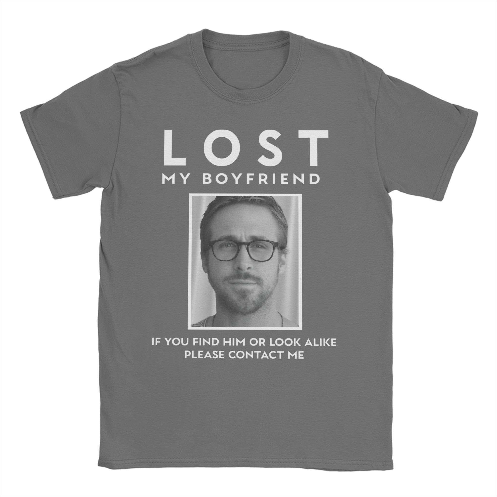 

LOST MY BOYFRIEND T Shirt Beach Ryan Gosling Cotton T-Shirts For Men Leisure Custom DIY Tee Shirt Short Sleeve Y2K Funny Tops M