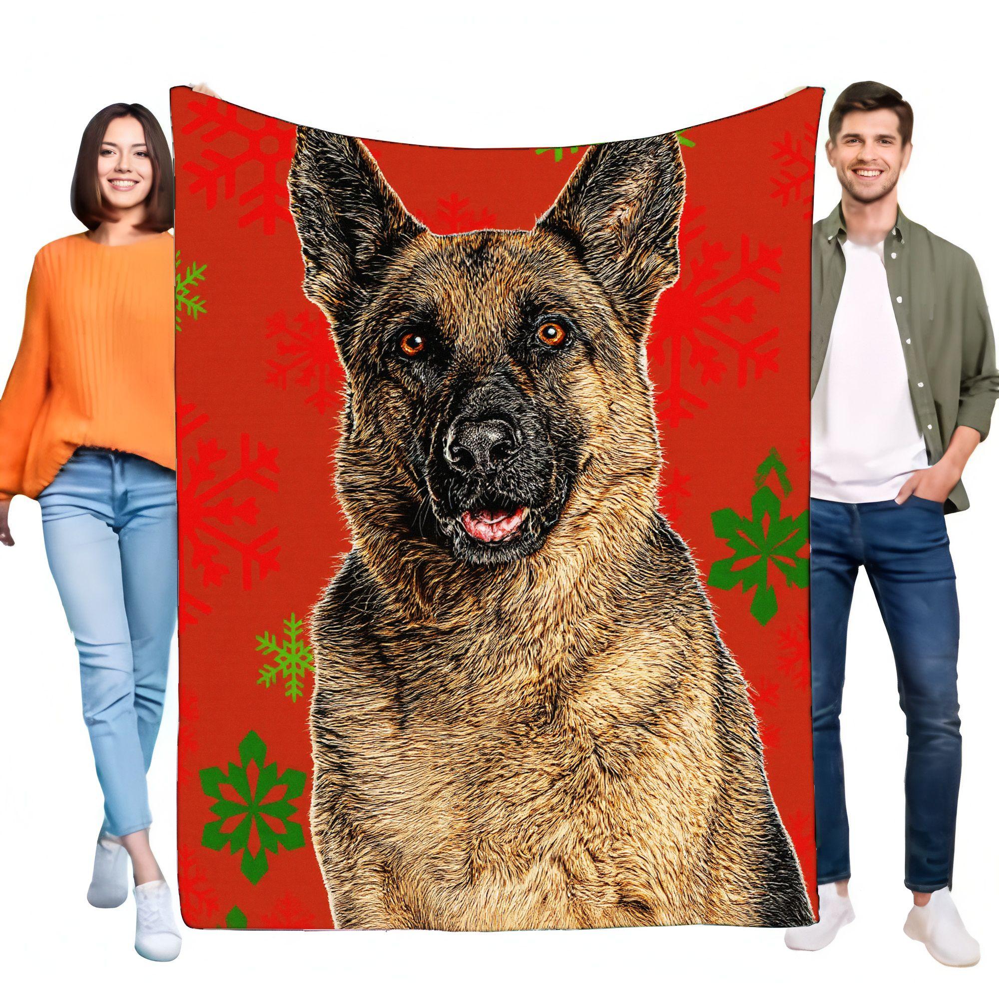 

German Shepherd Blanket Large Plush Decorative Throw Cozy Gifts for Dog Lovers Home Decor 75x90cm