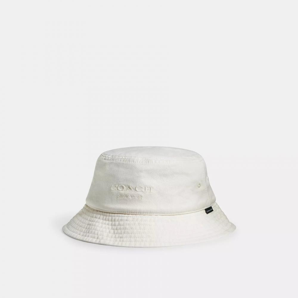 Coach Denim Bucket Hat Chalk