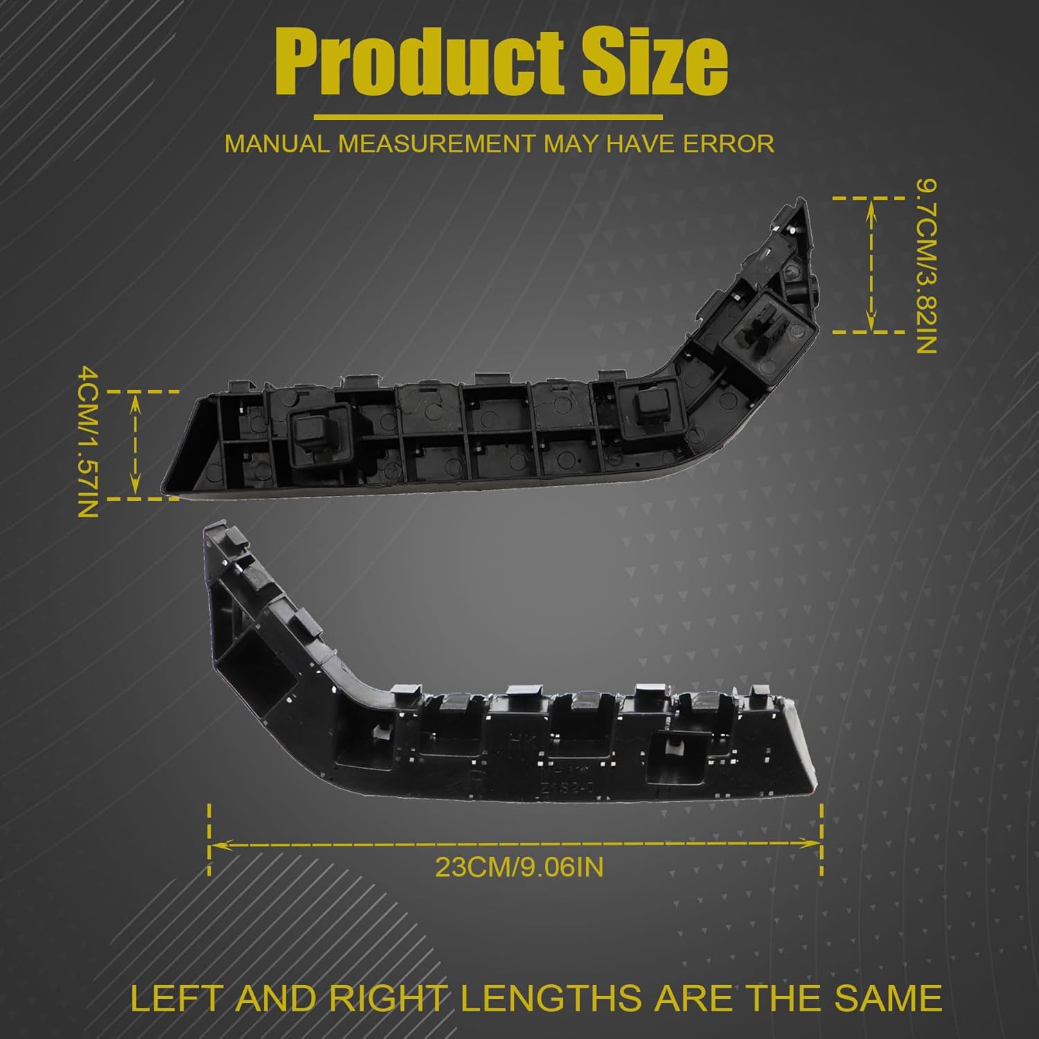

XQSMWF 2Pcs Front Bumper Bracket Compatible with Honda Civic DX EX LX Si 2016 2017 2018 2019 2020 2021 Replace 71193TBAA00 71198TBAA00 HO1033109