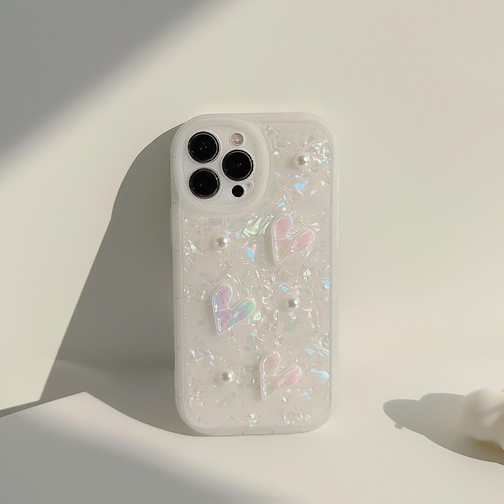 Shell Three-dimensional Love 15promax for IPhone Mobile Phone Case for Apple 13 Simple 11 for 16 Soft Shell 17