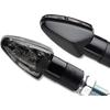 4 X Mini Indicador Universal Preto Matizado Led Motocicleta Indicadores Wizard 2 Pares De Indicadores