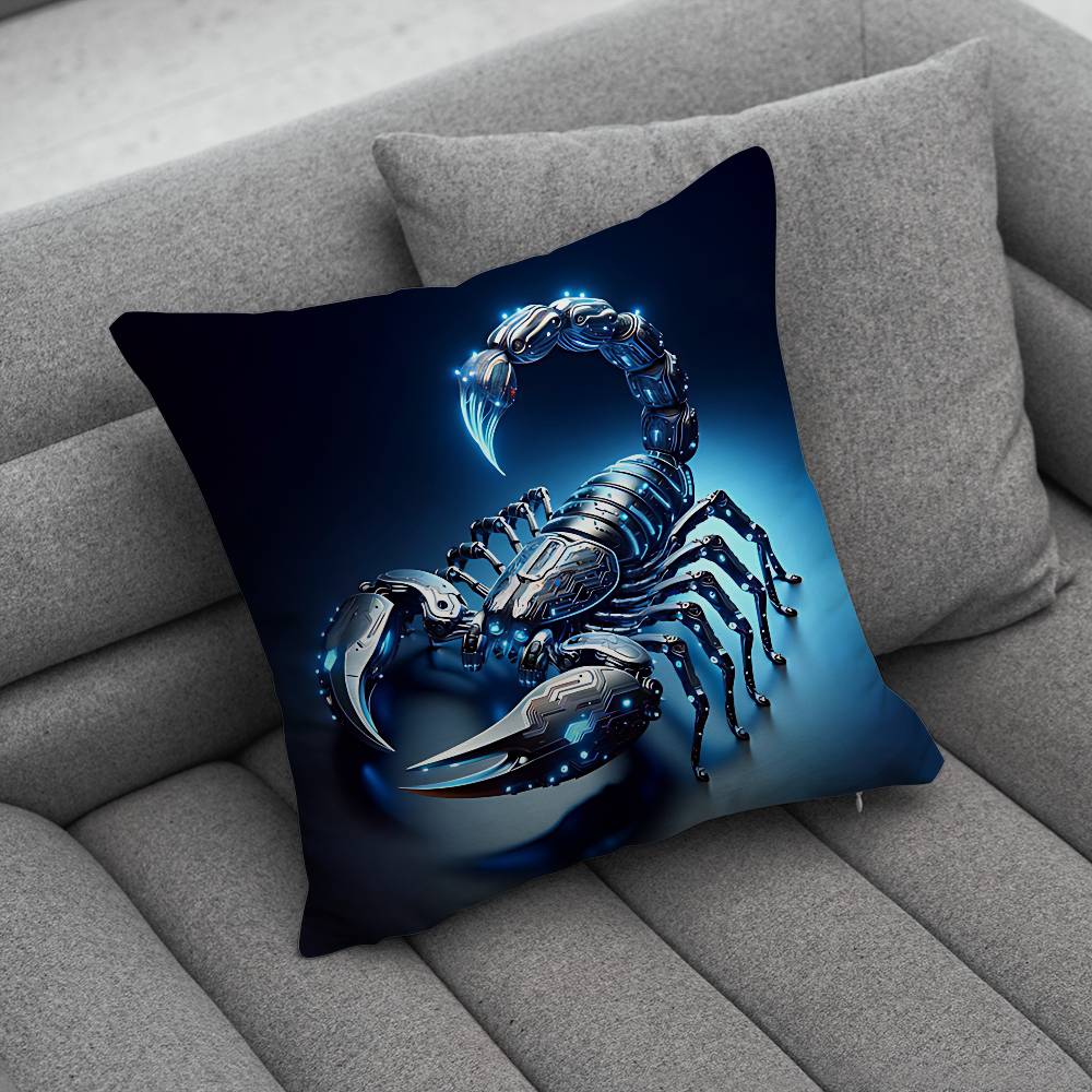 Scorpion Cool Animal Pillow Case For Home Bedroom Car Office Decoration Living Room Sofa Cushion Cover Suitable