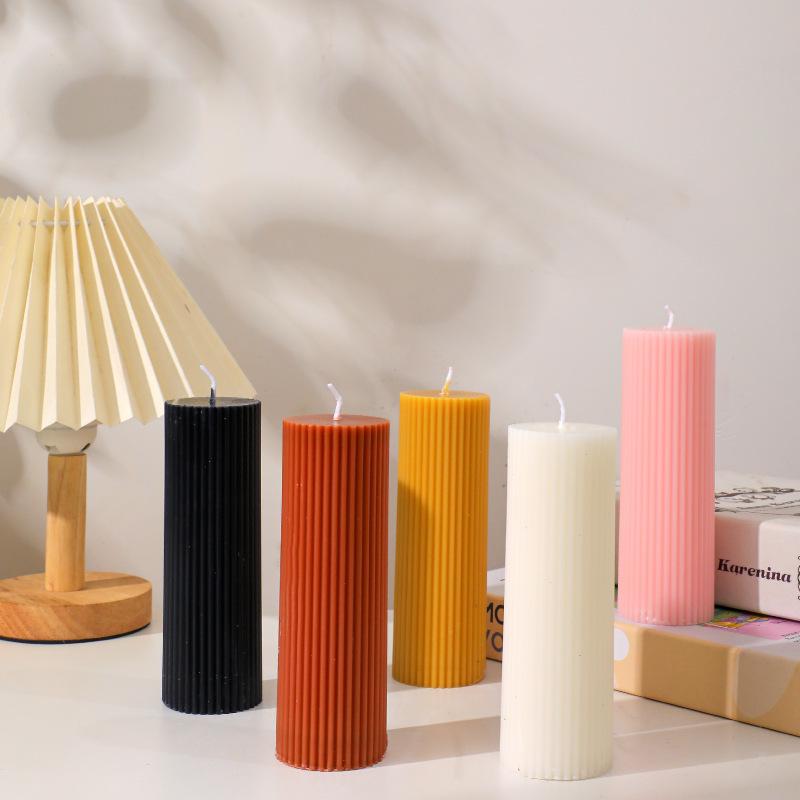 European Roman Column Soy Candle - French Retro Scented Souvenir