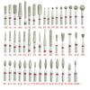 20pcs Diamond Nail Drill Milling Cutter for Manicure Rotary Bits Cuticle Clean Accessory Dental Diamond Burs Polisher 2.35mm