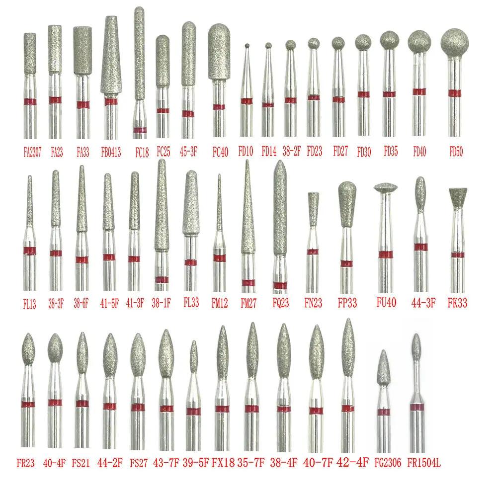 20pcs Diamond Nail Drill Milling Cutter for Manicure Rotary Bits Cuticle Clean Accessory Dental Diamond Burs Polisher 2.35mm