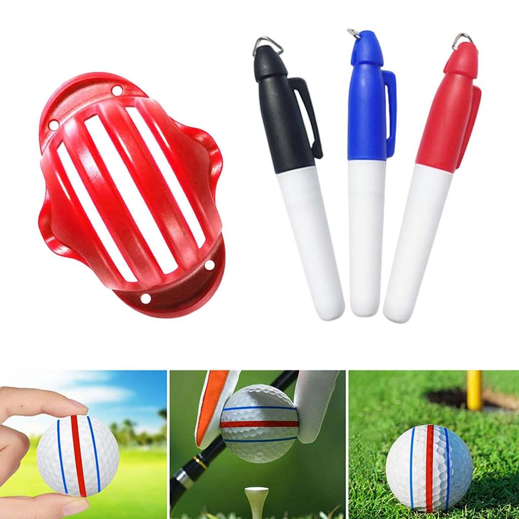Golf Ball Alignment Tool Liner 3 Straight Marking Stencils with