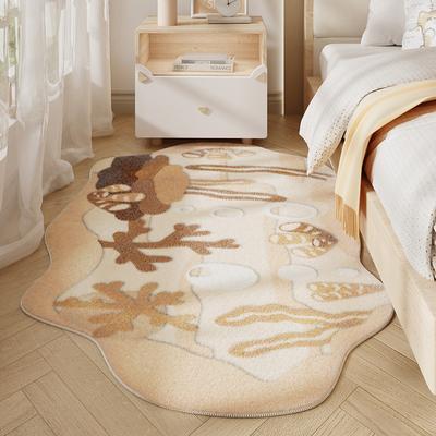 Irregular Shape Bedroom Decor Bedside Carpet Ins Style Carpets for Living Room Fluffy Soft Washable Plush Carpet Home Lounge Mat