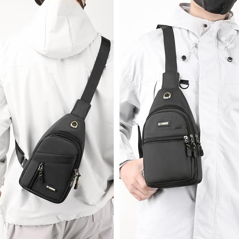 Men's Chest Bag 2024 New Casual Fashion Shoulder Bag Male Hand Crossbody Korean Cycling Backpack
