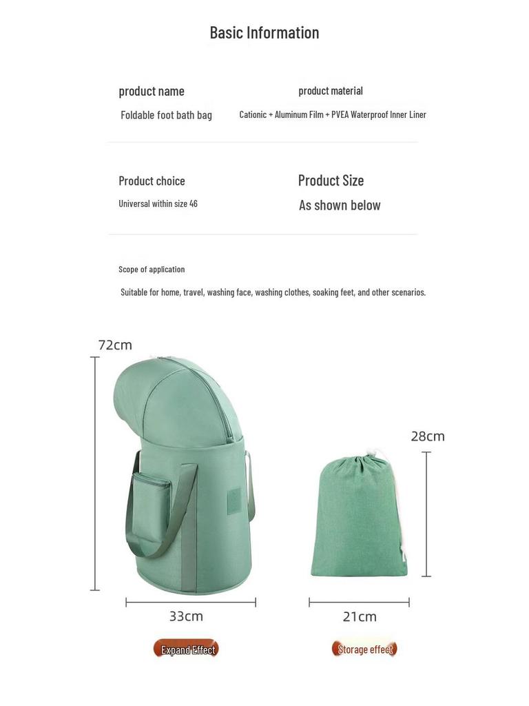 Thickened Portable Insulated Foot Bath: Folding, Deep, Travel-Friendly Foot Basin for Adults