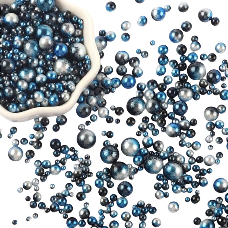 Miçangas ABS Imitação de Pérola Multicoloridas Sem Furo Miçangas Soltas para Arte de Unhas DIY Artesanato Decoração de Scrapbook