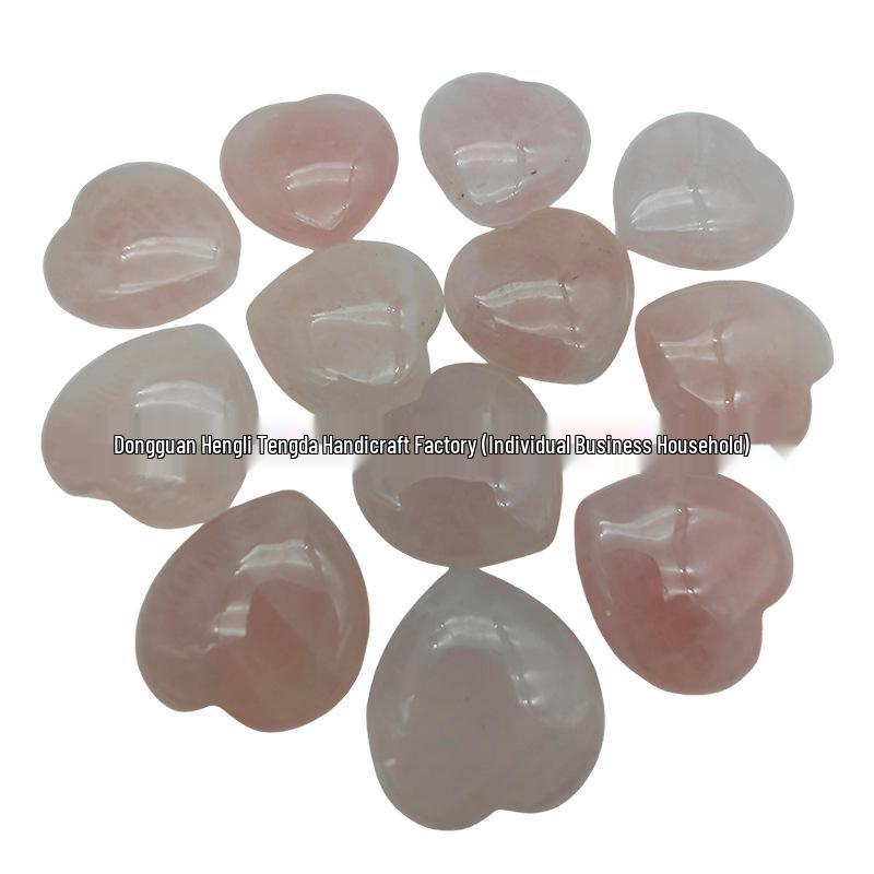 Ciondolo Ornamentale a Forma di Cuore in Quarzo Rosa Naturale Regalo