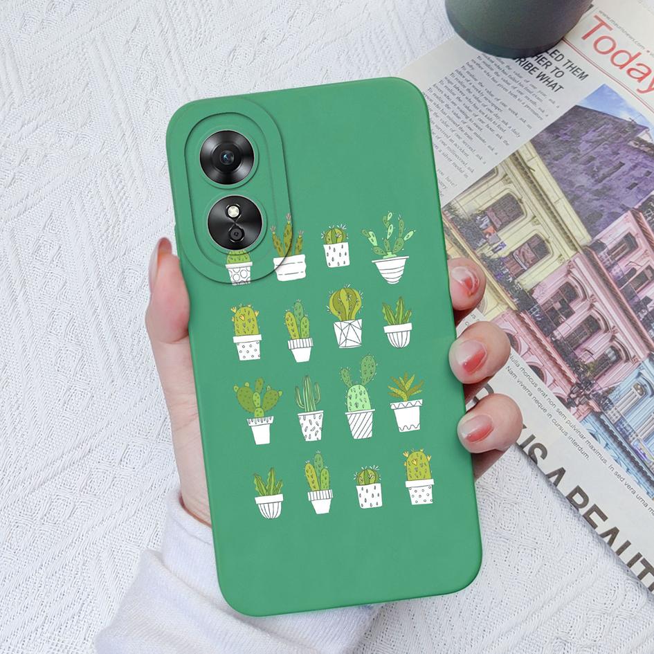 For OPPO A52 A35 A17 A17K A16 A15 A15S Case Beautiful Sunflower Daisy Square Liquid Silicone Back Cover Cases For OPPOA17 OPPOA15 Bumper Fundas Coque