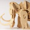 3D Wooden Puzzle Dinosaur Series with Japanese Instructions Tsukurundesu® Battery-Operated (Mammoth)