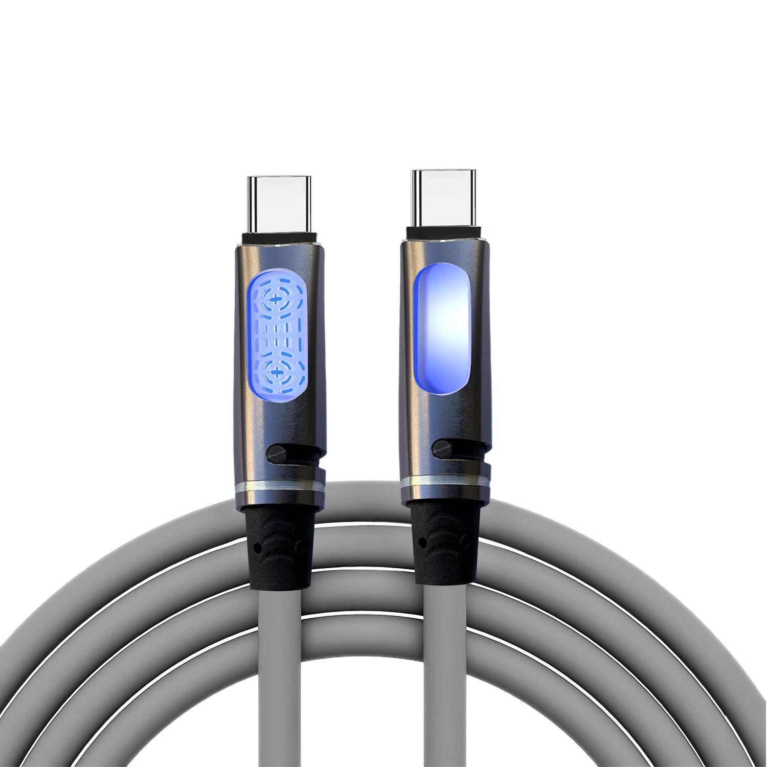 

USB C to USB Type C Cable for 17 16 15 Pro Quick Charge PD 240W Fast Charging for Samsung Xiaomi mi 10 Charge Cable сірий колір