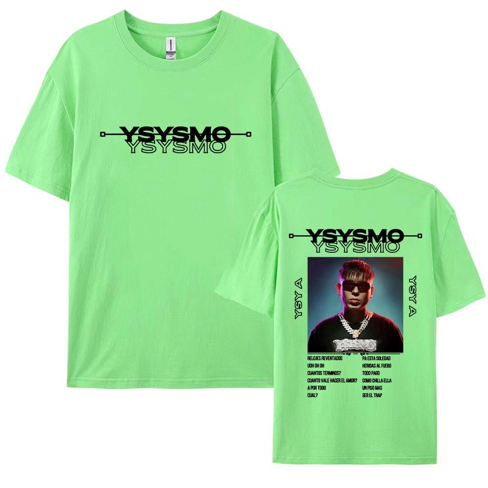 Rapper Ysysmo YSY A Tour 2025 Graphic T Shirts Vintage 90s Hip Hop Crewneck Tshirt Unisex Womens Pure Cotton Short Sleeve T Shirt