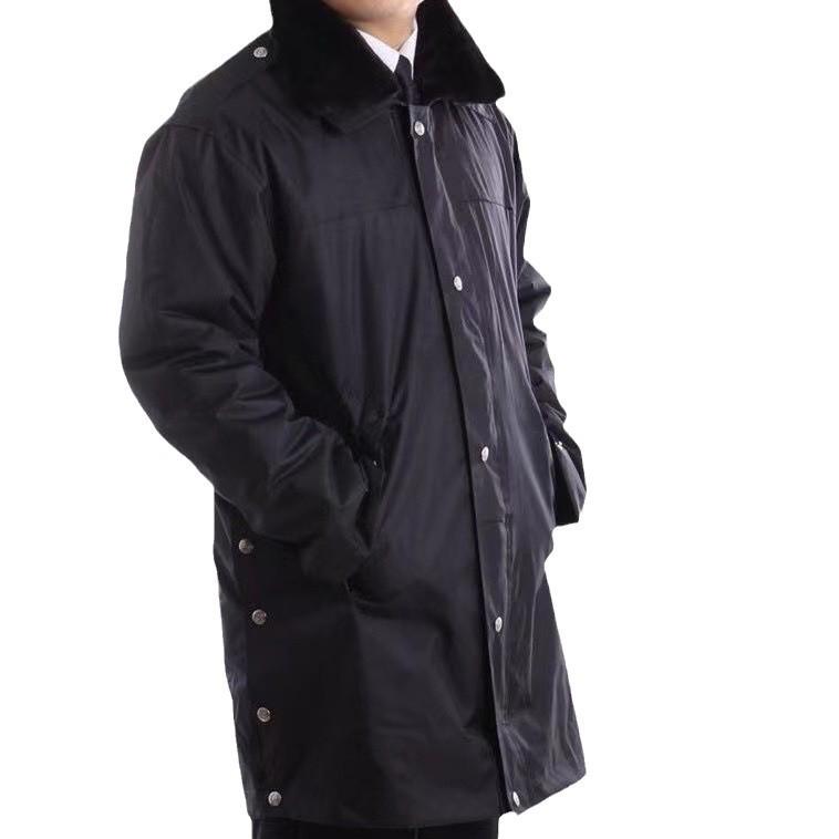 Autumn & Winter Windproof Waterproof Multi-functional Security Guard Coat with Cotton Insulation