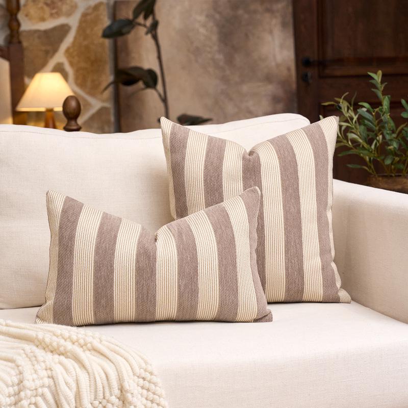 Randigt Chenille Dekoradopplagg - Modern Bohemisk Stil (Ingen insats)