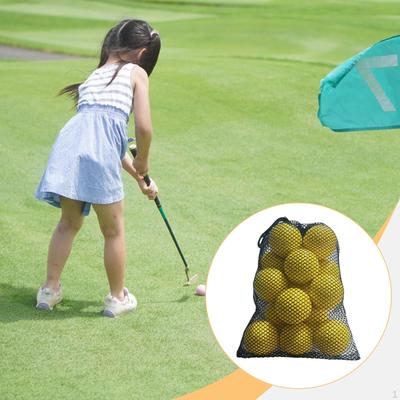 15 Pieces Golf Practice Balls Equipment Lightweight for Children Realistic Texture with Drawstring