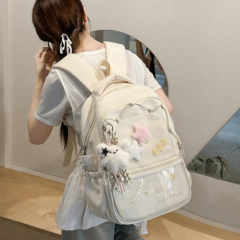 Japanese ins Academy Wind Contrast Color Large Capacity Fresh Girl Backpack Lightweight Versatile Junior High School Backpack