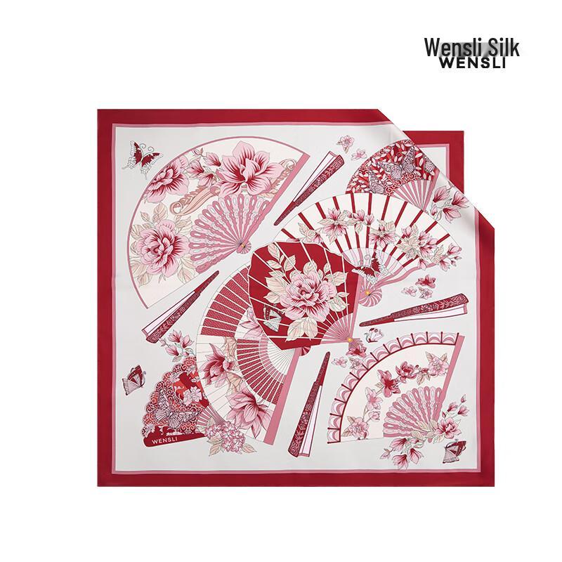 WENSLI Women's Mulberry Silk Large Square Scarf