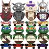 Promotions!!! Ninja Turtles Shredder Splinter Michelangelo With Pizzas Model Action Figure Blocks Construction Toys for Children