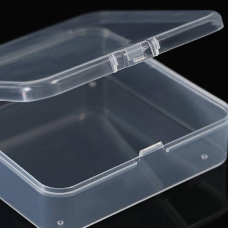 6/12/24 st 4,5 Transparent Fyrkantig Vikbar Liten Låda Pärlor Fiskekrok Skruv Plast Förvaringslåda Ring Örhänge Halsband Förpackningslåda
