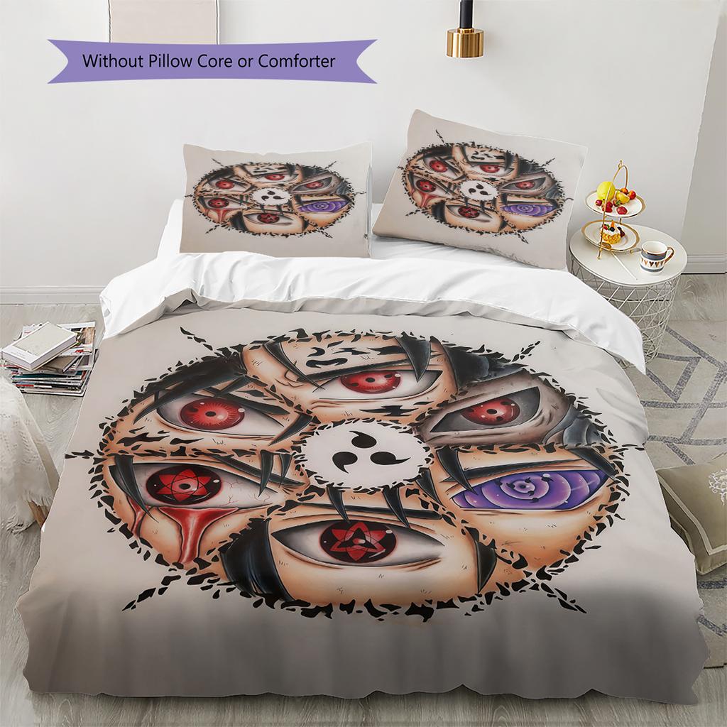 Naruto Cartoon Comfortable Soft Duvet Cover, Children Bedding Gift Set, Extra Large Various Sizes-HE77