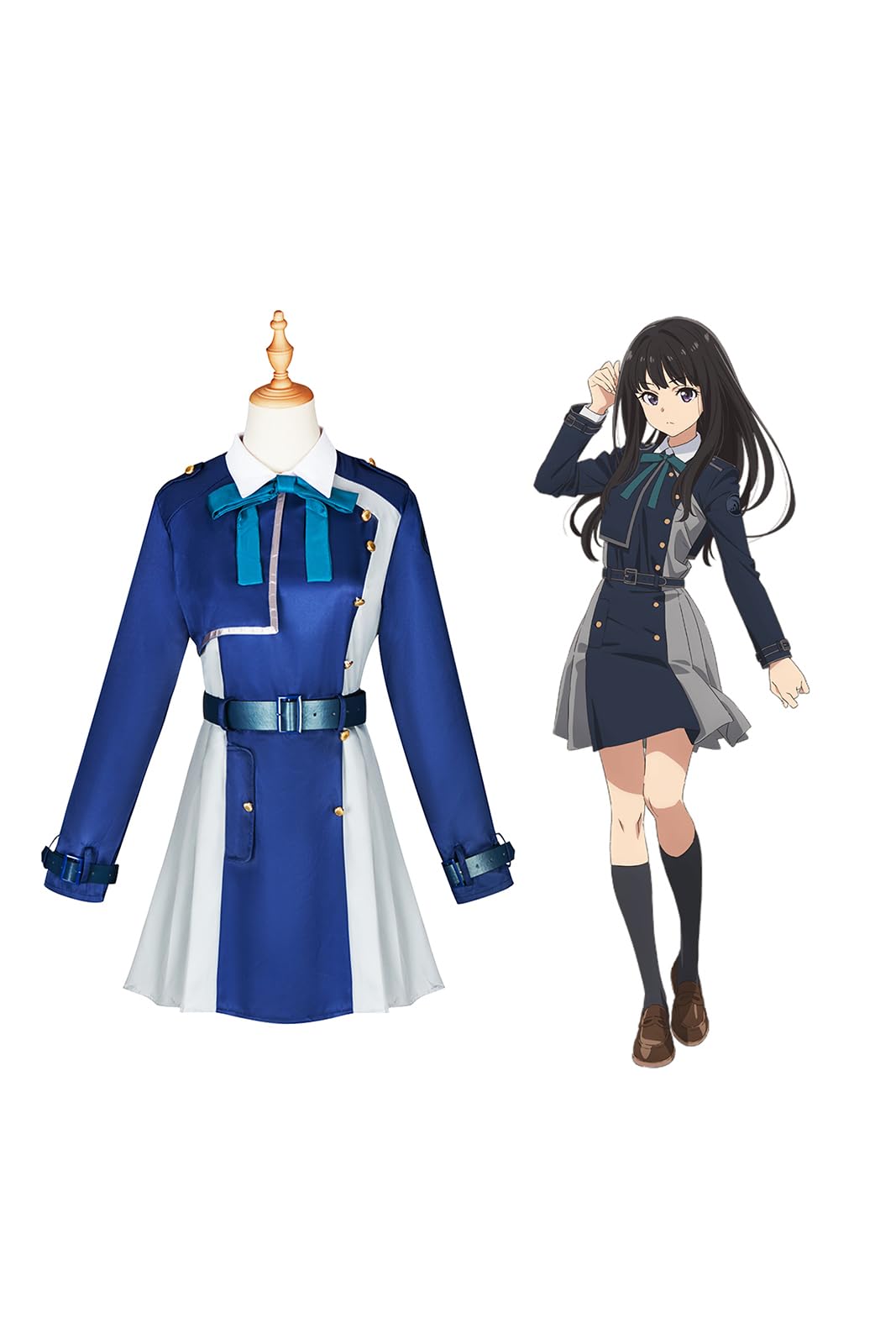 

Lycoris Recoil Takina Inoue Uniform Cosplay Costume, Long Sleeves, Anime, Comiket, Christmas Costume (Small)