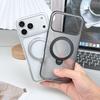 Shockproof Skin Feel Phone Case With 360 Rotating Kickstand Compatible With iPhone 13 14 15 16 17 Pro Max Wireless Charging Car Magnetic Mount Cover