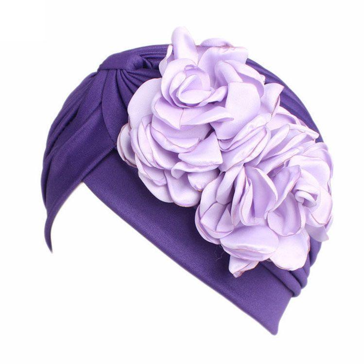 

Весна и лето Милый Большой Цветок Головной Убор Ретро Пуловер Шляпа Женский Танцующий Родильный Белый Головной Убор Головной Убор Дорожный Платок Шляпа фиолетовый