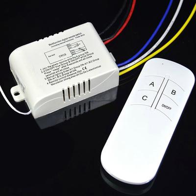 Wireless 1/2/3/way ON/OFF Lamp Bulb Remote Control Switch Receiver Transmitter