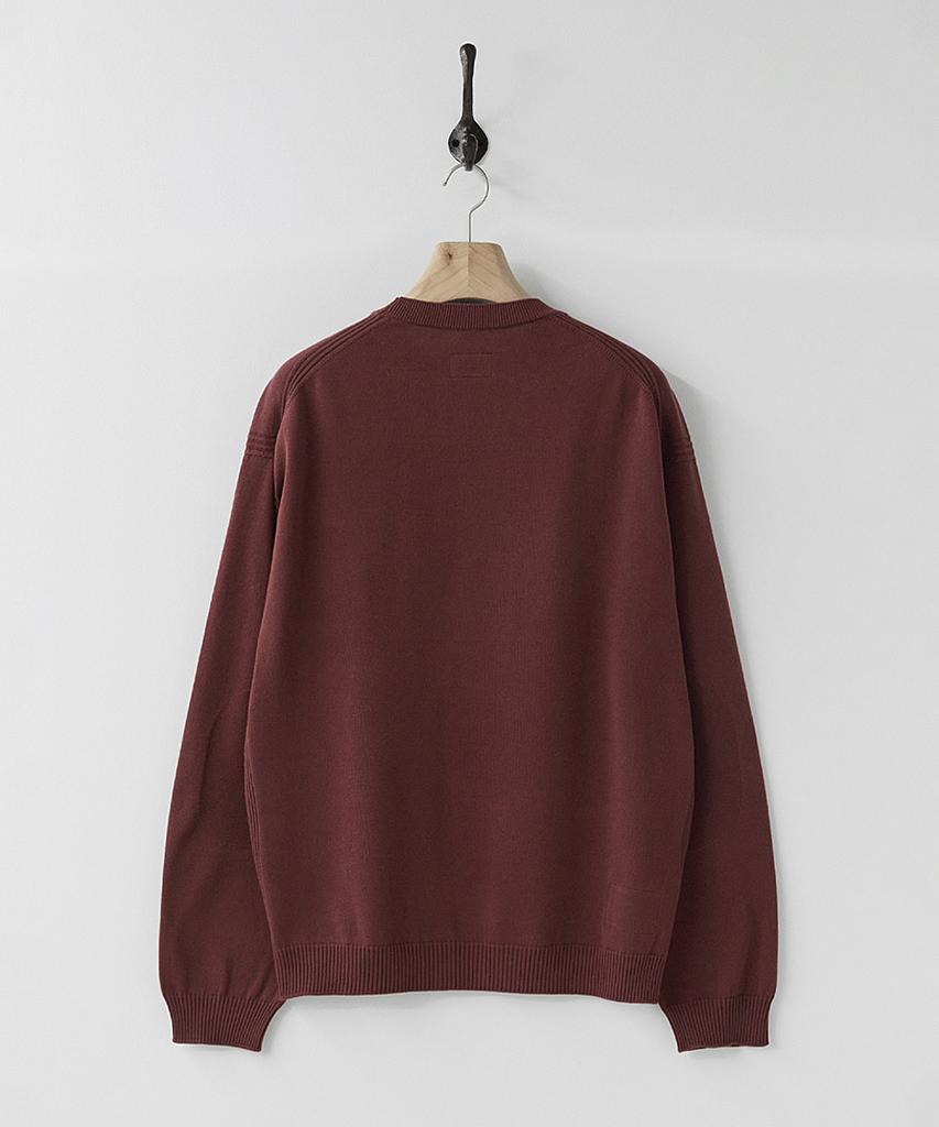 Leopeusaideu Whole Garment Crew Knit Burgundy