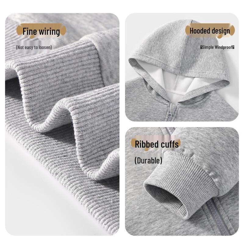Girls' Casual Hooded Zip-Up Sweatshirt