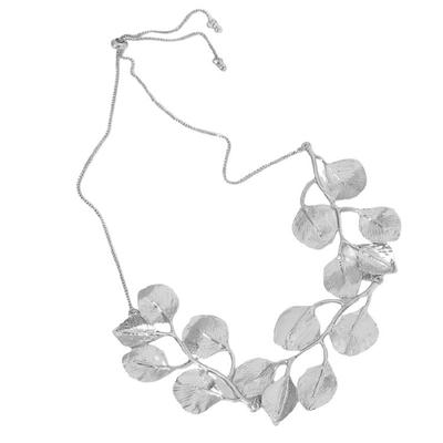 Women's Fashionable Ginkgos Leaf Choker Necklace Earrings In Gold and Silver Color for Enhancing Any Outfit