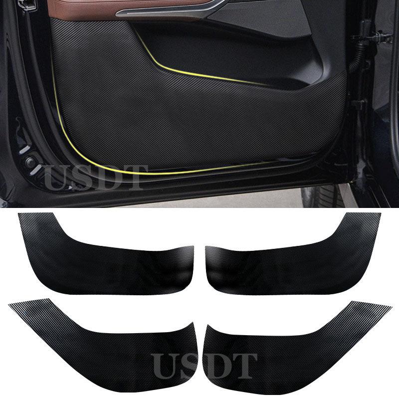 Leather Carbon Fiber Sticker Door Anti Kick Cover Protection Mat For BMW 1 2 3 4 5 Series X1 X2 X3 X4 X5 X6 X7 Car Accessories