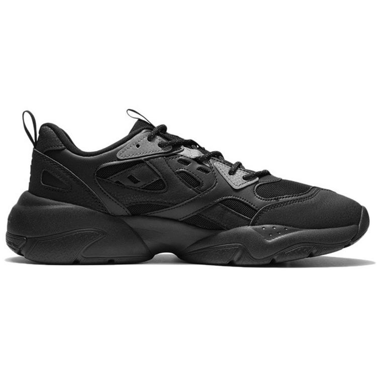 Li Ning Slip Resistant Abrasion Resistant Low Top Sports Casual Shoes Men's Black AGCR477-4