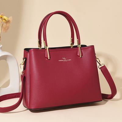 Bolsa da Mamãe Nova Versátil Bolsa Vermelha de Meia Idade Bolsa de Mão Feminina Grande Capacidade Bolsa de Mão Feminina