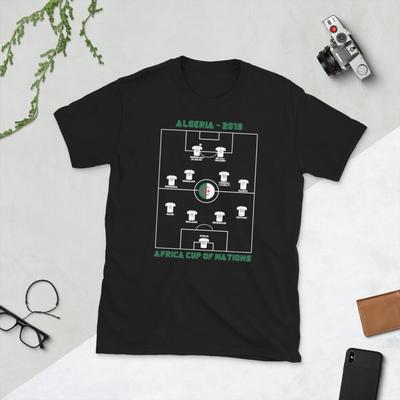 Algerien 2019 Afrika-Cup-Sieger Fußball Kurzarm Unisex T-Shirt