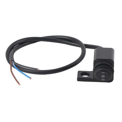 Waterproof Handlebar Switch Headlight Fog Lamp ONOFFON Button for Motorcycle ATV with 0.4in Mounting Hole(Left Side )