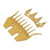 Sheep Shears Replacement Blades Gold Color 9 Curved Tooth High Carbon Steel Livestock Shearing