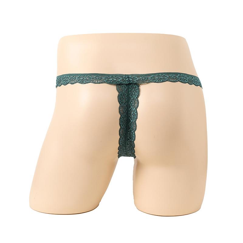 Sissy Dessous Herren O-Ring Perlen Jockstrap Sexy Spitze G-String Tangas Unterwäsche Durchsichtig Atmungsaktiv Slip Transparente Höschen